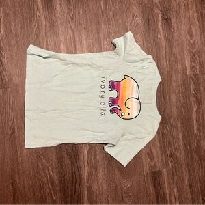 Ivory Ella Kids Elephant Graphic Tee - Light Blue